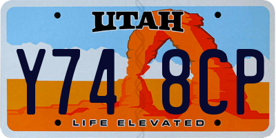 UT license plate Y748CP