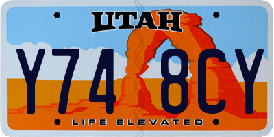 UT license plate Y748CY