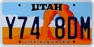 UT license plate Y748DM