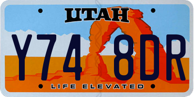 UT license plate Y748DR
