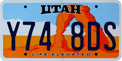UT license plate Y748DS