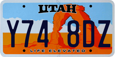 UT license plate Y748DZ