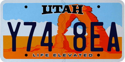 UT license plate Y748EA