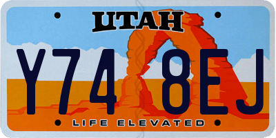 UT license plate Y748EJ