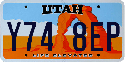 UT license plate Y748EP