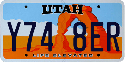 UT license plate Y748ER