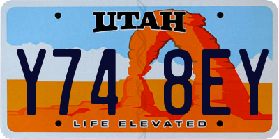 UT license plate Y748EY
