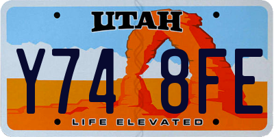 UT license plate Y748FE
