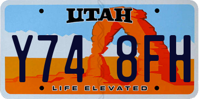 UT license plate Y748FH