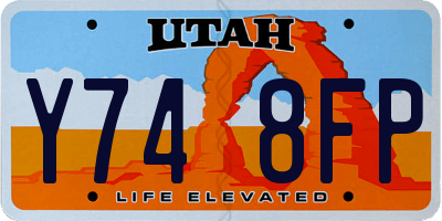 UT license plate Y748FP
