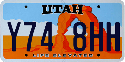 UT license plate Y748HH