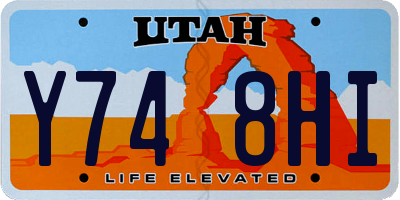 UT license plate Y748HI