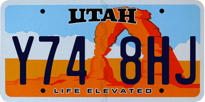 UT license plate Y748HJ