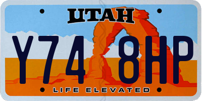 UT license plate Y748HP