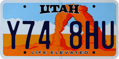 UT license plate Y748HU