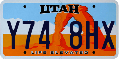 UT license plate Y748HX