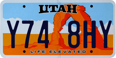 UT license plate Y748HY