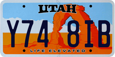 UT license plate Y748IB