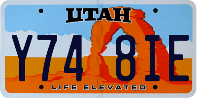 UT license plate Y748IE