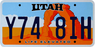 UT license plate Y748IH
