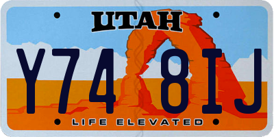 UT license plate Y748IJ