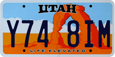 UT license plate Y748IM