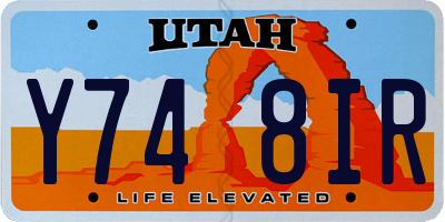UT license plate Y748IR