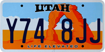 UT license plate Y748JJ