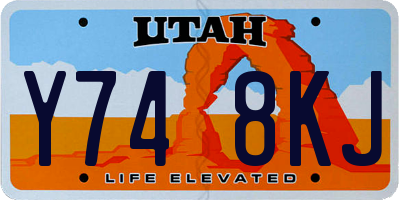 UT license plate Y748KJ