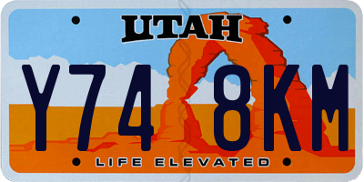 UT license plate Y748KM