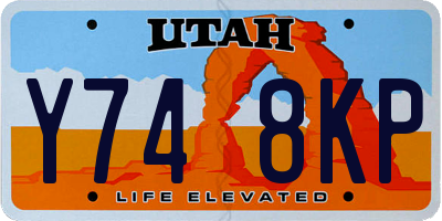 UT license plate Y748KP