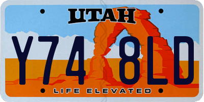 UT license plate Y748LD