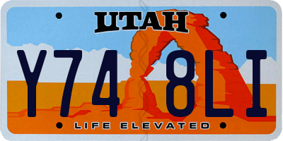 UT license plate Y748LI