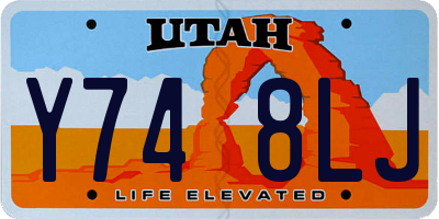 UT license plate Y748LJ