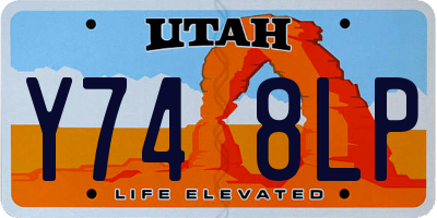 UT license plate Y748LP