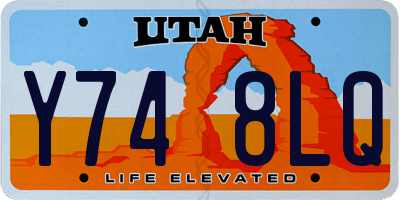 UT license plate Y748LQ
