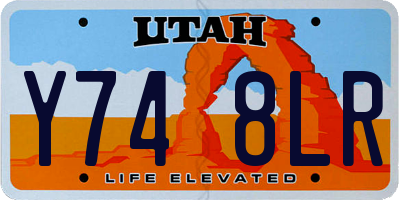 UT license plate Y748LR