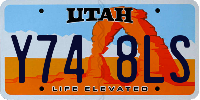 UT license plate Y748LS