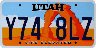 UT license plate Y748LZ