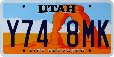 UT license plate Y748MK