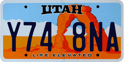 UT license plate Y748NA