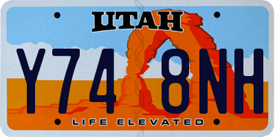 UT license plate Y748NH