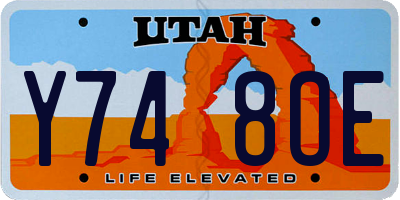 UT license plate Y748OE
