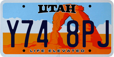 UT license plate Y748PJ