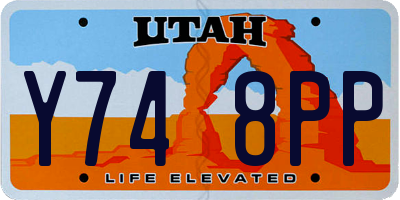 UT license plate Y748PP