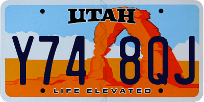 UT license plate Y748QJ