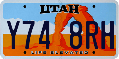 UT license plate Y748RH