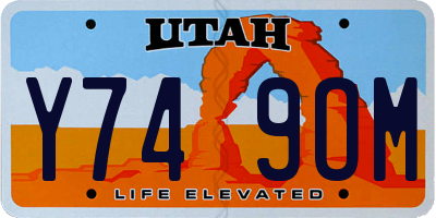 UT license plate Y749OM