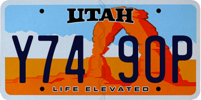 UT license plate Y749OP