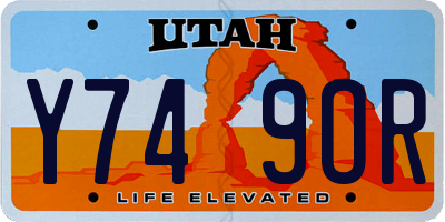 UT license plate Y749OR
